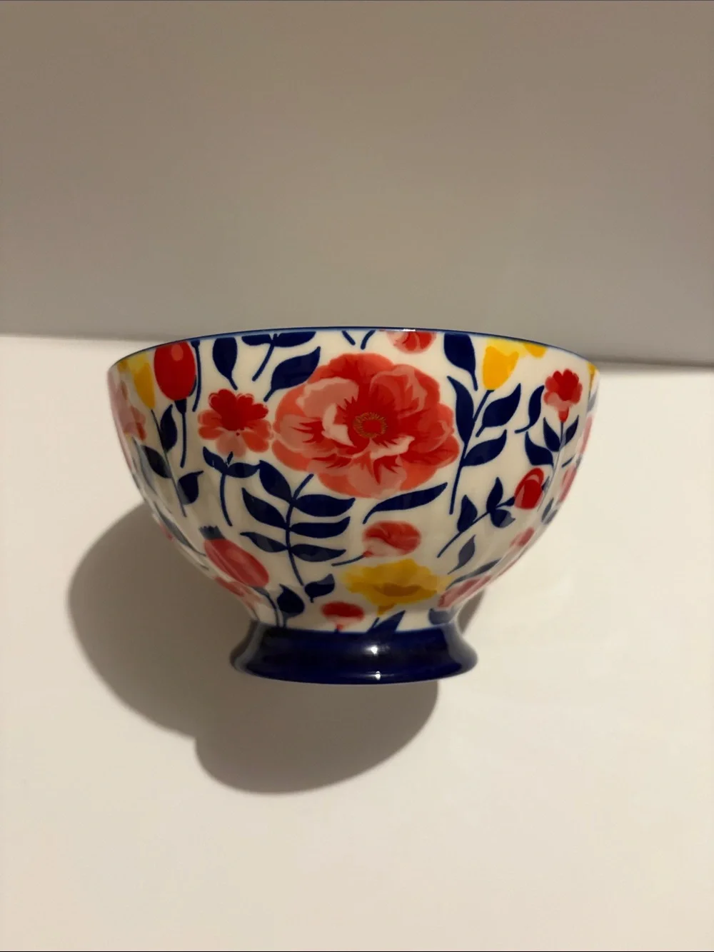 Potter's Studio Ceramic Floral Soup Salad Snack Bowl